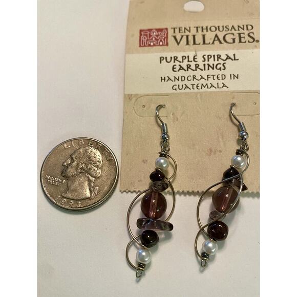 Ten Thousand Villages Handcrated Drop Style Earrings Lot/Bundle of 4 NWT - Picture 6 of 6